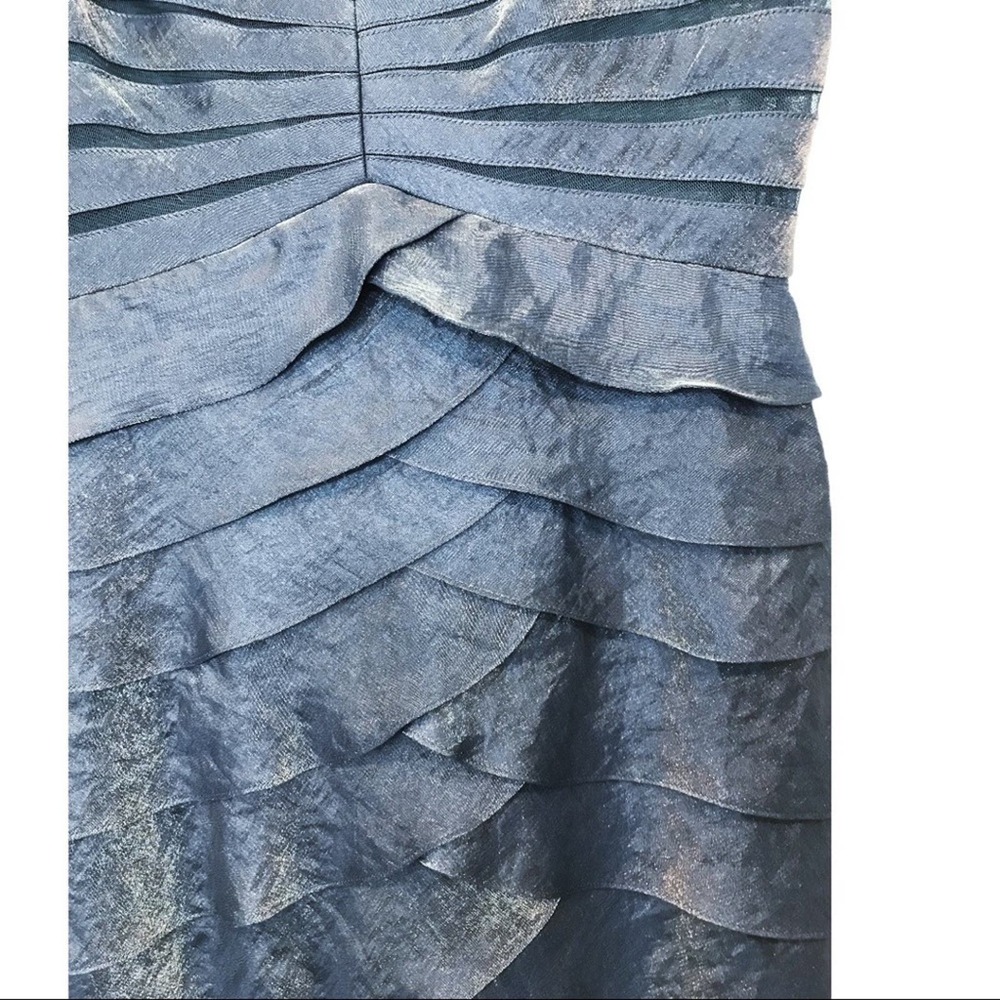 Adrianna Papell Occasions Tiered Ruffle Evening Cocktail Dress Sz 4 - Picture 6 of 13